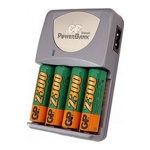 Зарядное устройство GP  2часаFullCharge!!! (AA, AAA) + 4*2300 AA + шнур в прикуриватель (PB03GS230CA